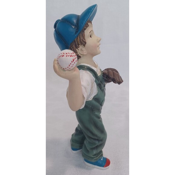 DECORATIVE BASEBALL BOY SCULPTURE FIGURES CATCHER~BATTER~PITCHER - Picture 4 of 15